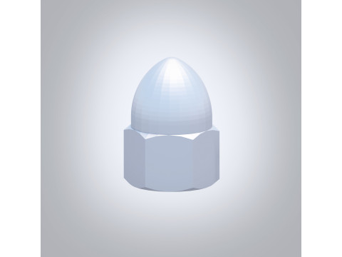 High Acorn Nut 3D Model