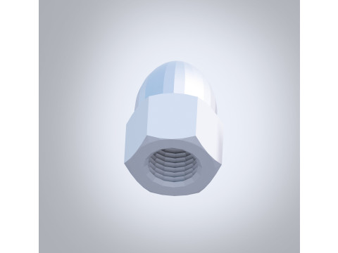 High Acorn Nut 3D Model