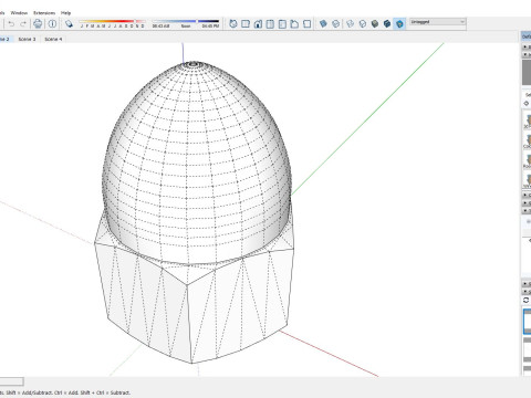 High Acorn Nut 3D Model