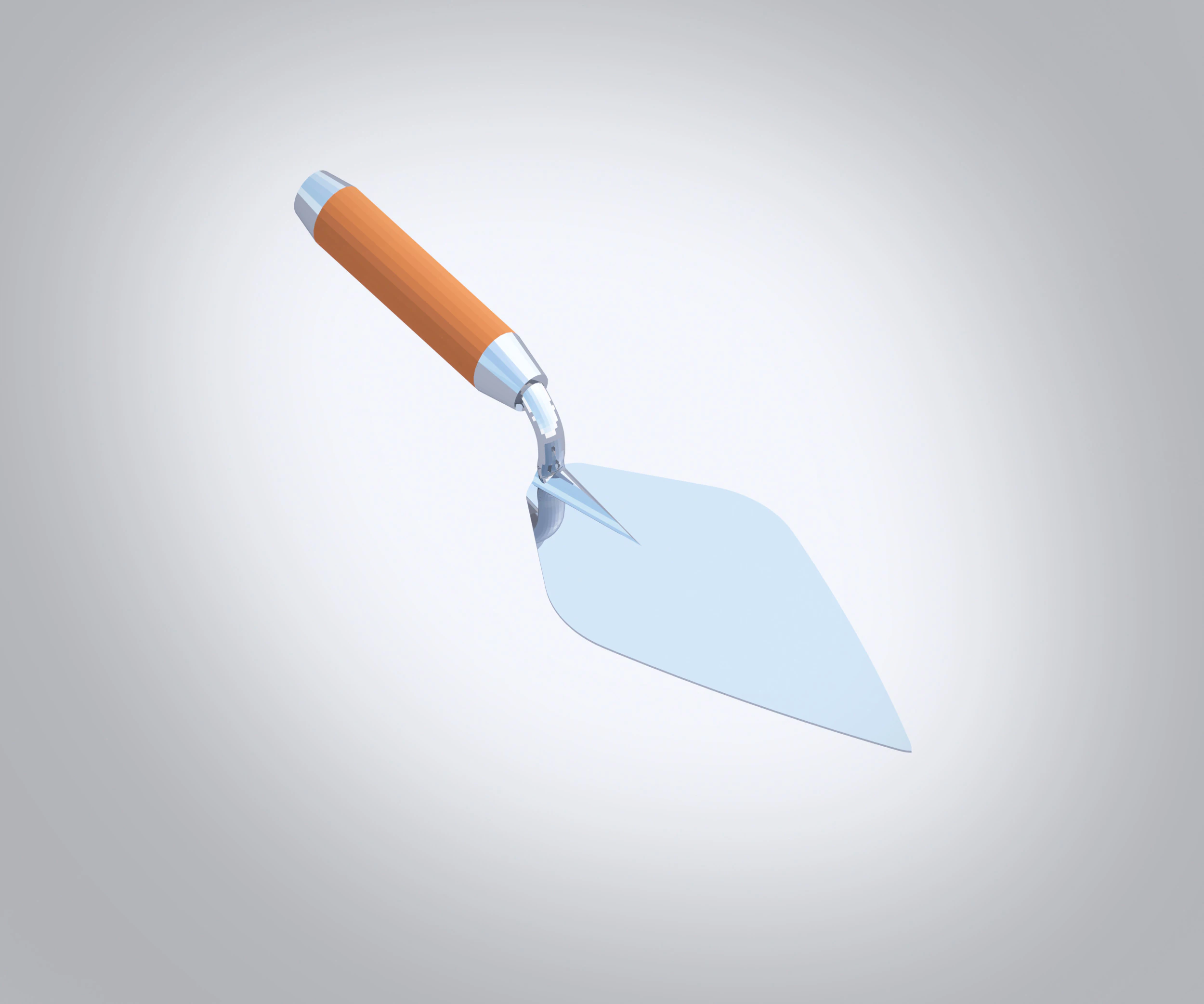 Pointing Trowel 3D Model .c4d .max .obj .3ds .fbx .stl .blend 