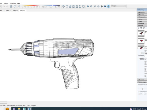 Power Drill Model 3D