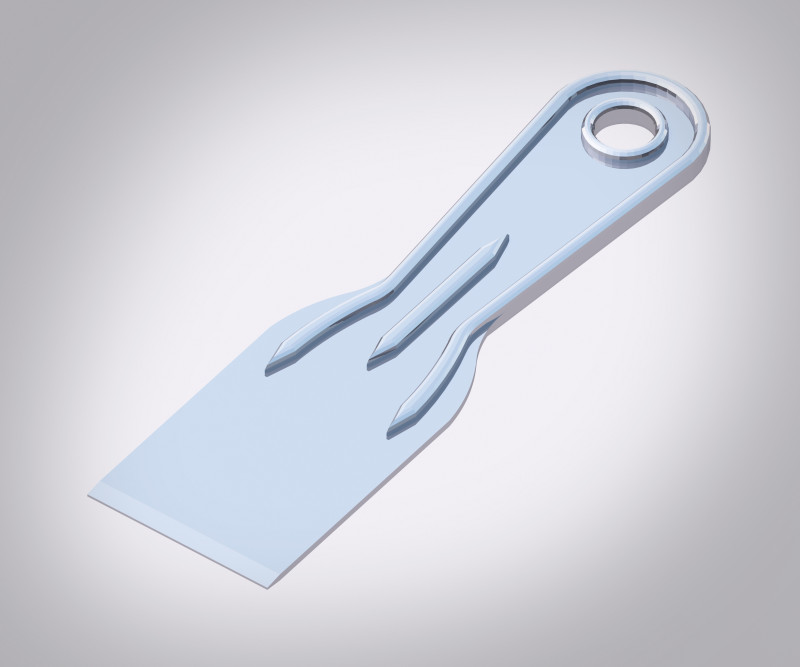 Putty Knife 3D Модель .c4d .max .obj .3ds .fbx .stl .blend