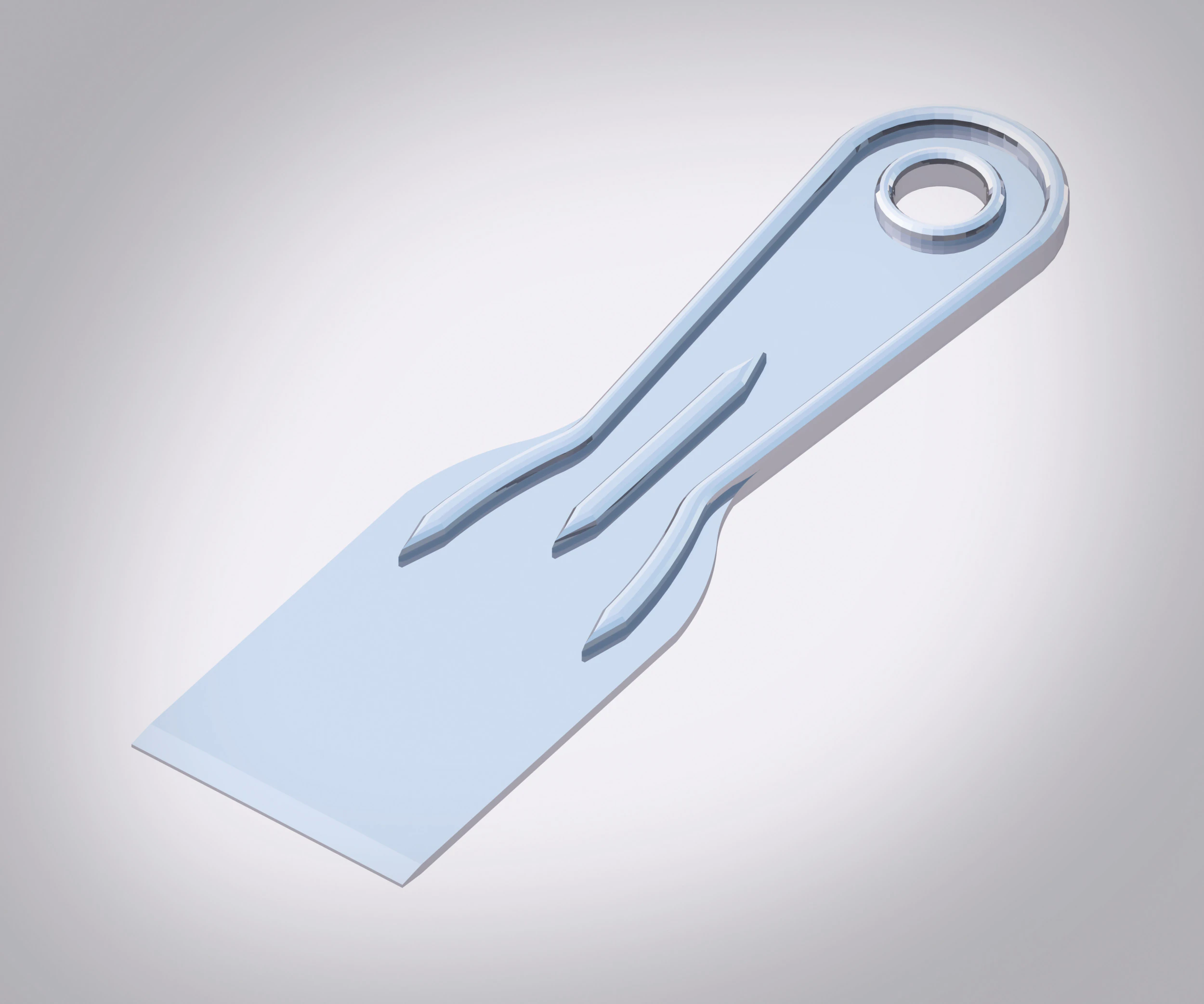 Putty Knife 3D Model .c4d .max .obj .3ds .fbx .stl .blend