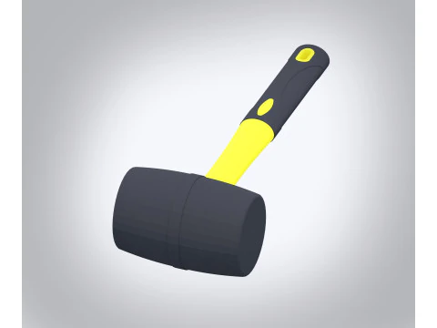 Martelo de Borracha Modelo 3D