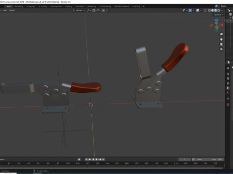 UP 201B Latch 3D Model