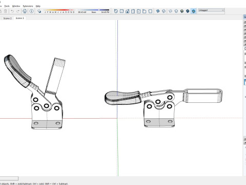 UP 201B Latch 3D Model