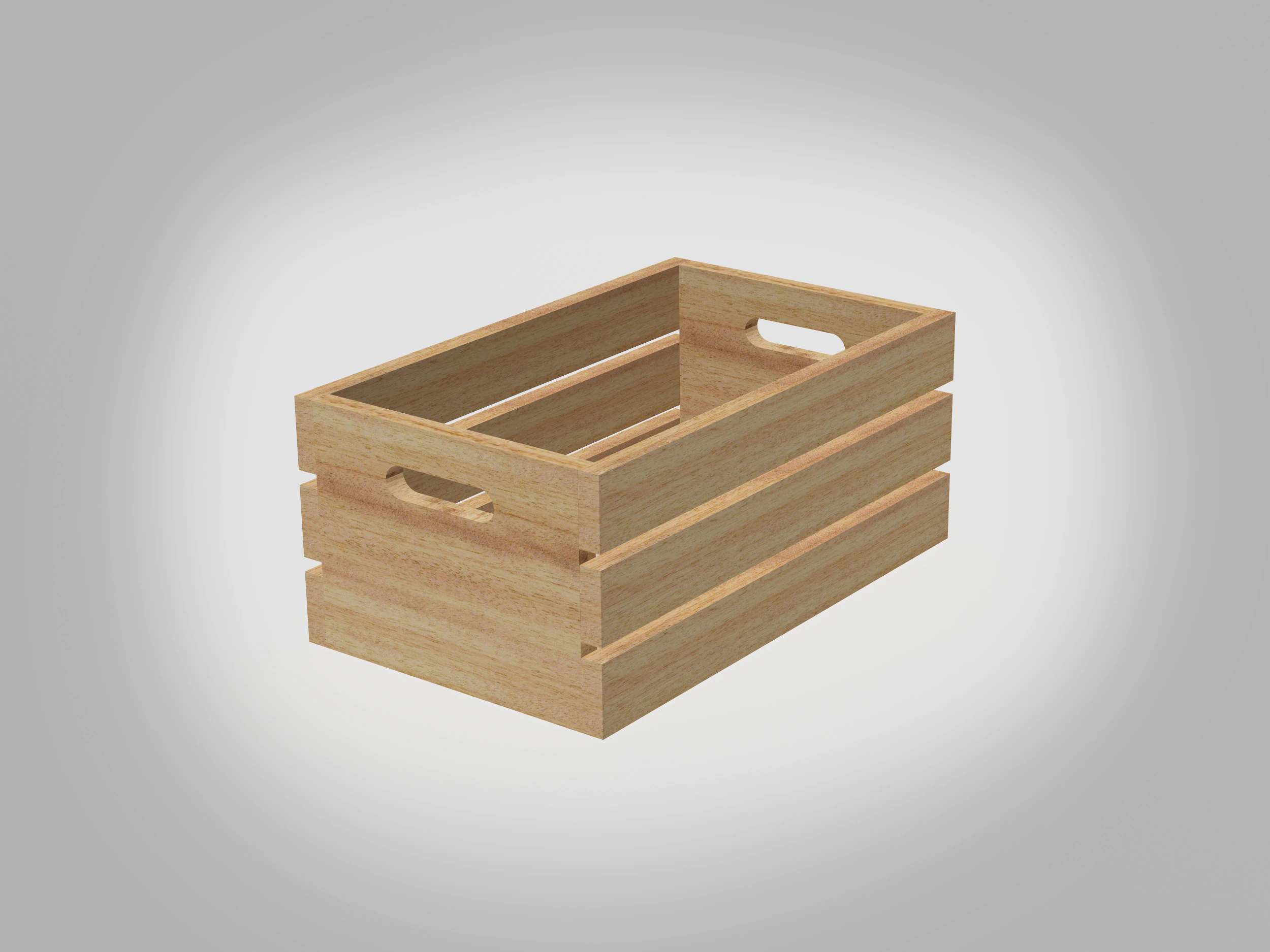 Carrying Crate Small Wooden 3D Model .c4d .max .obj .3ds .fbx .stl .blend 