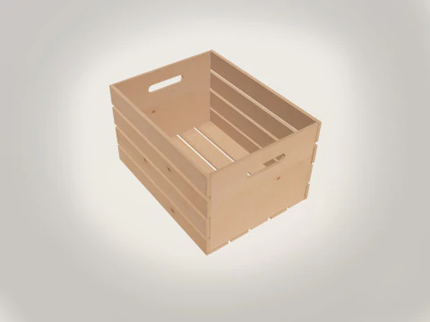 Carregando Caixa De Madeira Modelo 3D