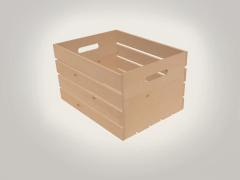 Carregando Caixa De Madeira Modelo 3D