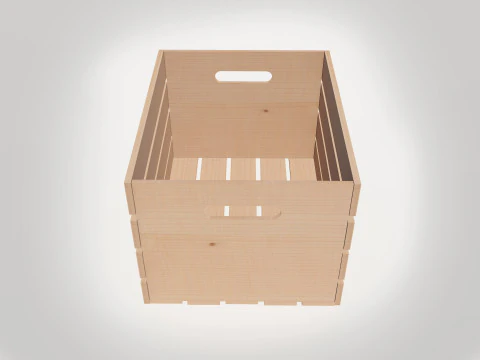 Carregando Caixa De Madeira Modelo 3D