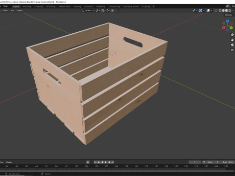 Carrying Crate Wooden 3Dモデル