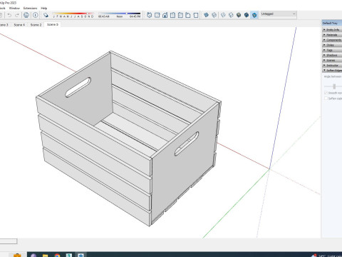 Carrying Crate Wooden 3Dモデル