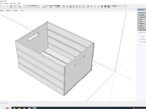 Carregando Caixa De Madeira Modelo 3D
