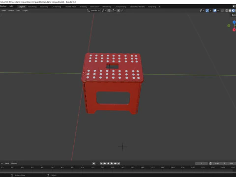 Circus Bench 3D Model