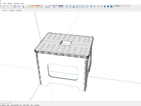 Circus Bench 3D Model