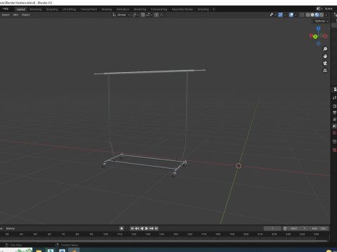 Cloakroom Stand Model 3D