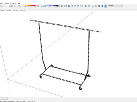 Cloakroom Stand Model 3D