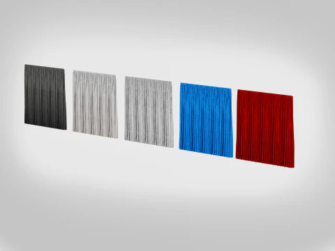 Curtain Velvet -5 Colors 3D Model