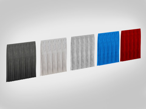 Curtain Velvet -5 Colors Model 3D