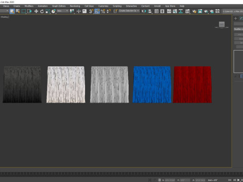 Curtain Velvet -5 Colors Model 3D