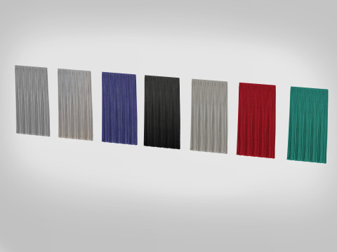Curtain Voiles - 7 Colors 3D Модель