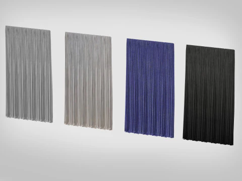 Curtain Voiles - 7 Colors 3D Model