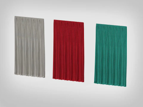 Curtain Voiles - 7 Colors 3D Model