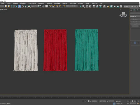 Curtain Voiles - 7 Colors 3D Model