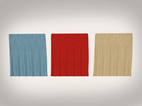 Curtain Voiles - 14 Colors Modello 3D