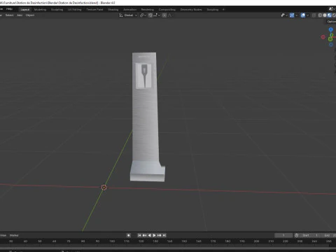 Stasiun Disinfeksi Model 3D