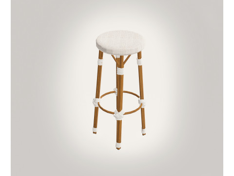 Embroidered Hand Made Stool Model 3D