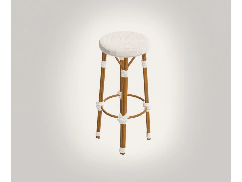 Embroidered Hand Made Stool 3D Model