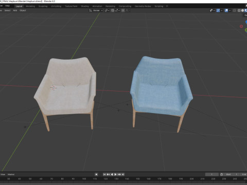 Hepburn Chair -Sofa 3D 模型