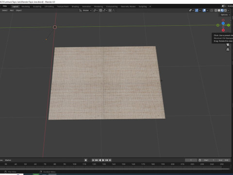 Jute Rug 3D Model