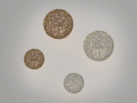 Luminous Vine Light Balls 3D Model