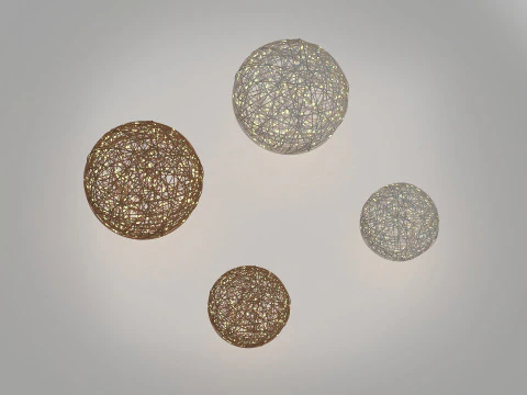 Luminous Vine Light Balls 3D Model