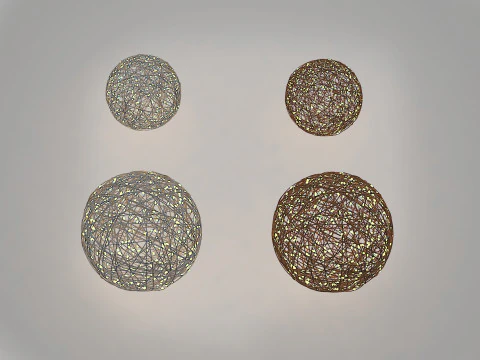 Luminous Vine Light Balls 3D Model