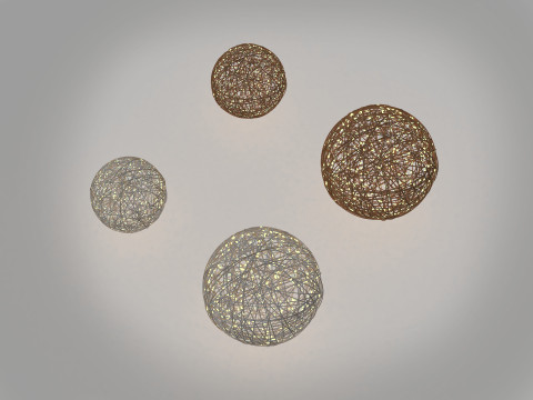 Luminous Vine Light Balls 3D Model