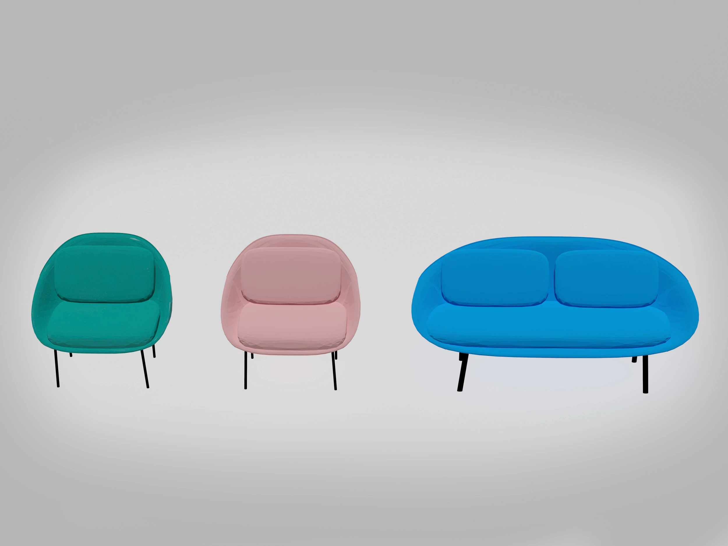 Melbourne Sofa 3D Model .c4d .max .obj .3ds .fbx .stl .blend 