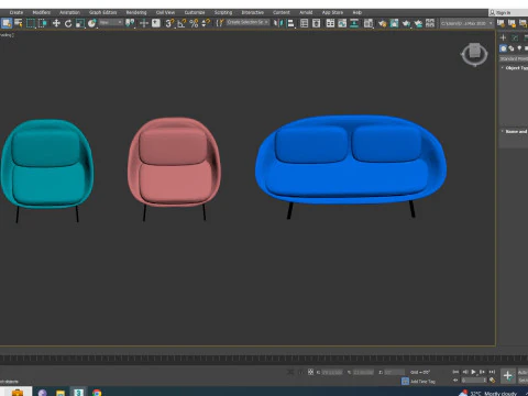 Melbourne Sofa 3D Model