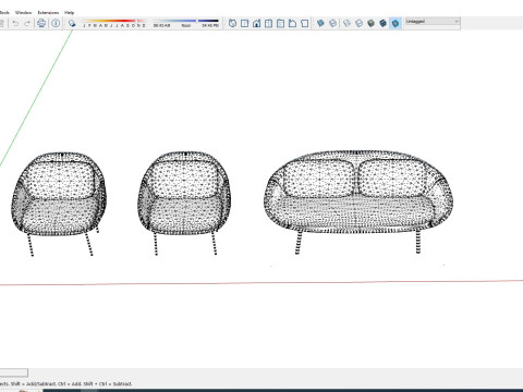 Melbourne Sofa Model 3D