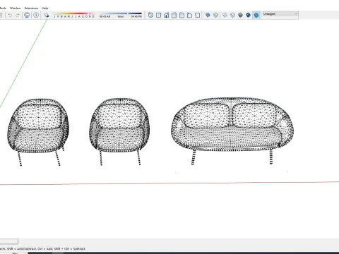 Melbourne Sofa 3D Model