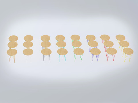 Oslo 36in Round Tables 3D Model