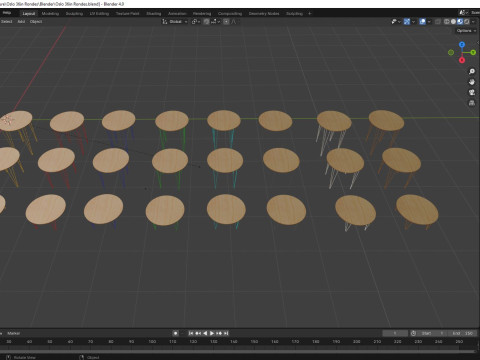 Oslo 36in Round Tables 3D Model