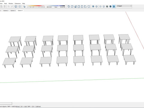 Oslo 36in Square Tables Modelo 3D