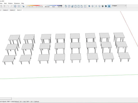 Oslo 36in Square Tables 3D Model