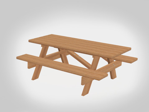 Outdoor Picnic Table Modelo 3D