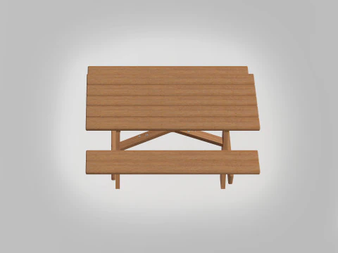 Outdoor Picnic Table 3D Model