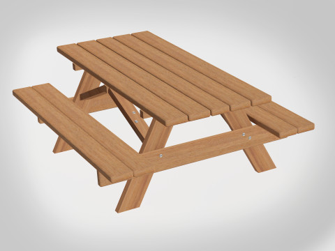 Outdoor Picnic Table Modelo 3D