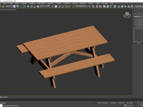 Outdoor Picnic Table Modelo 3D